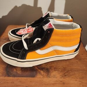 Vans Black and Orange Sneakers